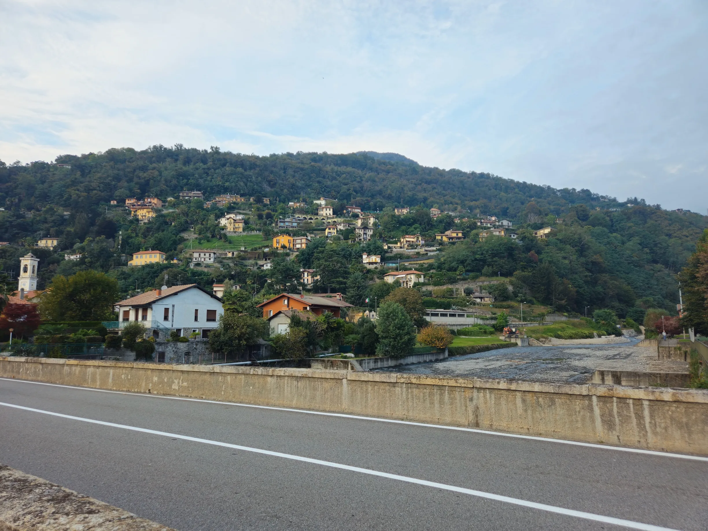 View of the small town near Lugano